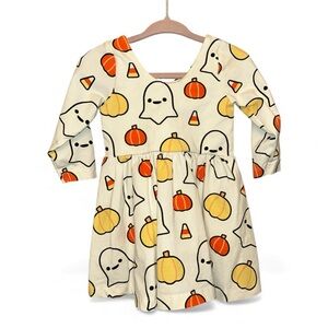 Halloween Ghost and Pumpkin Dress - 12-18 months